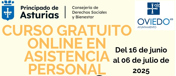 ¡Curso online gratuito en Asistencia Personal financiado por el Ayuntamiento de Oviedo! 